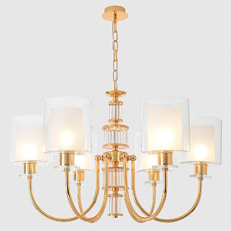 Подвесная люстра 75 см, Crystal Lux ELENA SP6 GOLD, золото