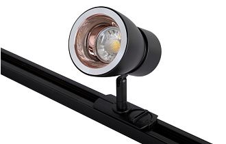 Светильник трековый однофазный 7 см, Crystal Lux CLT 0.31 009 BL-GO Черный/золото