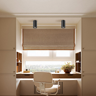 Светильник 5*5 см, GU10 10W, Maytoni Focus S C052CL-01B, черный