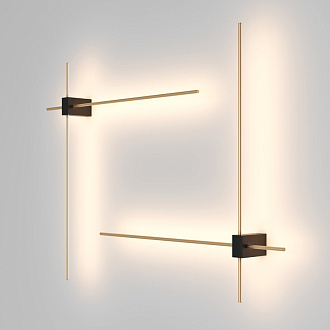 Бра 63*65 см, 12W, 3000K, 1150Lm, 2-3 м2 Maytoni Technical Pars C070WL-L12GB3K, черный-золото