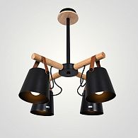 Люстра на штанге NATURA C4 black 42*42*100 см, 4*E27*60W, ImperiumLoft NATURA-C01, Чёрный
