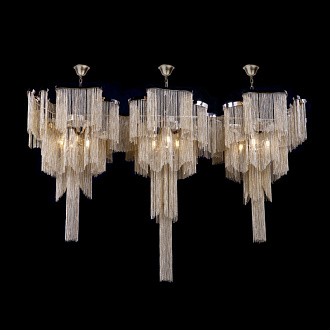 Подвесной светильник 140*45*80 см, 12*E14 Loft it Stream 10208/1400R Gold