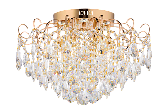 Люстра 540*360, E27 x 6 LED 3Wx6*E27+LED, 60W Sfera Sveta Хрусталь (Эконом) 1503/6+6 FGD, Золото