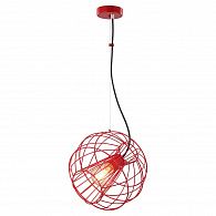 Подвесной светильник Lussole Lgo LSP-9934, Е27, диаметр 29 см, цвет красный.