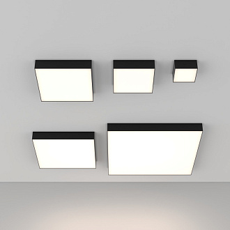 Накладной светильник 30*30*6 см, LED, 36W, 4000К, Maytoni Technical Zon C032CL-36W4K-SQ-B черный