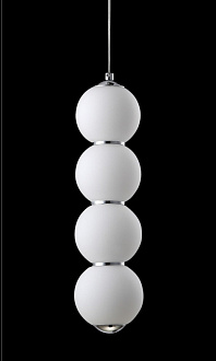 Светильник подвесной 10 см, 1*12W, 3000K, Crystal Lux DESI SP4 CHROME/WHITE Хром