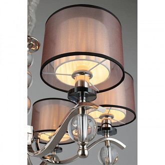 Подвесная люстра 72*70-140 см, 6*E14, 40W, Aployt FLORET APL.703.03.06, хром