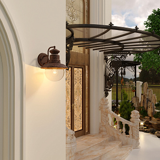 Уличный настенный светильник Talli D GL брауни GL 3002D Elektrostandard