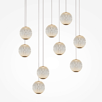 Каскадная люстра 60*60*316 см, LED, 3000К, Maytoni Sapphire MOD293PL-L56BS3K латунный