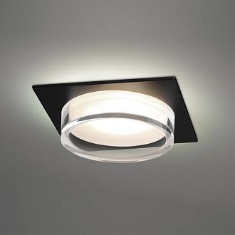 Светильник встраиваемый 10.5 см, GX53, Novotech Gem 371028, черный