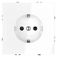 Розетка встраиваемая Voltum S70 с заземлением и защитными шторками, 16А, белый  пластик  VLS040201