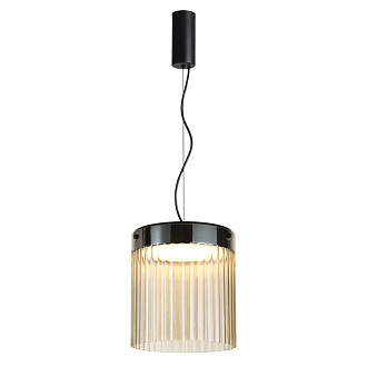 Подвес 23,5*23,5*159 см,  LED*W, 4000 К, Odeon Light Pillari, черный 5047/20L