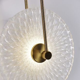 Бра 15*28*68 см, 8W, Favourite Plade 4270-2W латунь, прозрачное стекло