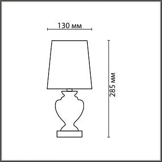 Настольная лампа 13*13*28,5 см, 1*E14*40W, Lumion Bianka 8163/1T, белый