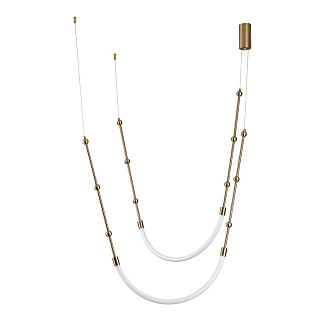 Подвесной светильник 1604*30 мм, 2*LED 19W 3000-6500K бронза Indigo Corda V000063L, 14010/2P Brass
