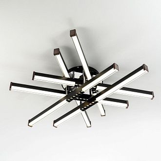 Светильник 70*70*15 см, LED*80W, 3000-6000K, Modelux  MDL.9374.600CL BK, Чёрный, Хром