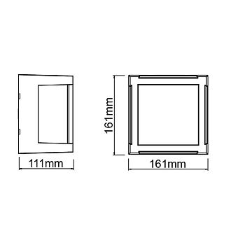 Уличный светильник 16,1*11,1*16,1-16,1 см, вр  см, *LED*15W, 2700-4000K, Mantra Creek MAN8851, черный
