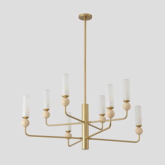 Люстра *98*50-74/109/114 см, 8*E14*60W, Crystal Lux Simply SIMPLY SP8 BRASS, Латунь