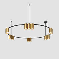 Подвесной светильник 100*208,9 см, 15*GU10, 225W, Denkirs Orbit DK4067-BK+SG черный