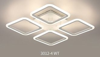 Люстра L650 x W650 x H90, мм, 120W 3000K-6500K, WT (Белый) Rilon 3012/4 WT