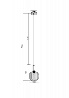 Светильник 20 см, Freya Zelma FR8012PL-01AM, латунь