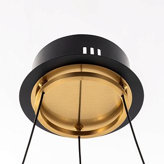 Подвесная люстра 40 см, 28W, 3000K, Citilux Helly CL211042, черный-бронза