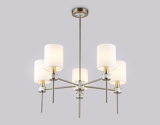 Люстра с абажурами на штанге **72- см, 5*E14*40W, K, Ambrella Light High Light LH72371, темная латунь