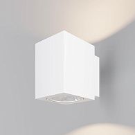 Уличный настенный светильник 11 см, 10W, 3000K, Maytoni Block O507WL-L10W3K, белый
