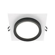 Светильник 11 см, Maytoni Downlight Hoop DL086-GX53-SQ-WB, белый-черный