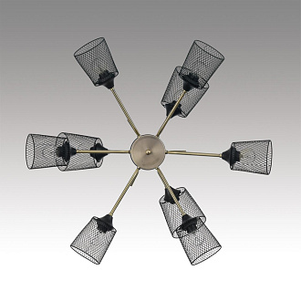Люстра потолочная 73*44 см, 9*E27 Lumion Abris 8191/9C черный, античная бронза