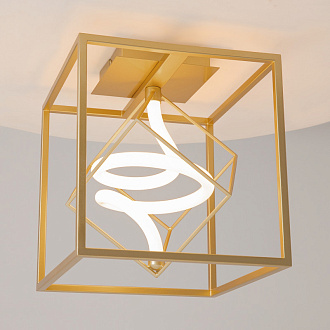 Накладной светильник 26*26*30 см, LED, 3000К, Maytoni Membrane MOD345CL-L9BS3K латунный