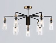 Люстра на штанге **18-44 см, 9*E14*40W, K, Ambrella Light High Light LH56117, черный, латунь