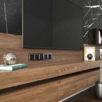 W0051208 Рамка на 5 постов Diamant, черный Werkel, 4690389158872