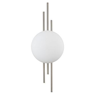Настенный светильник 190*86*520 мм, 1*LED 8WW 4000KK никель Indigo Astro V000046L, 14007/1W Nickel