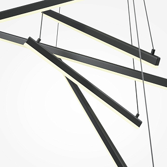 Каскадная люстра 101*101*320 см, LED, 90W, 3000К-4000К, Maytoni LINE  MOD016PL-L96BK черный