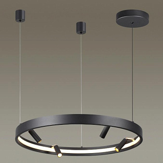Светильник светодиодный диаметр 60 см, 58W LED, 3000-4000-6000K, Odeon Light HIGHTECH 4317/58L, черный