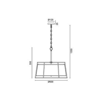 Подвесная люстра Vele Luce Linda VL4243P07, диаметр 60 см, хром