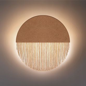 Настенный светильник 30 см, 8W, 3000K, Odeon Light 7073/8WL, бежевый-пробка-нити