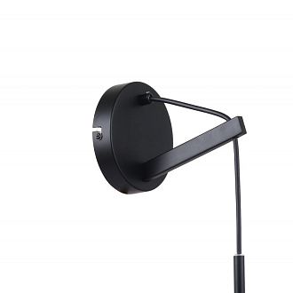 Бра Favourite Aenigma 2556-1W, D180*W120*H590, Каркас черного цвета, внешний стеклянный плафон, лампу можно менять