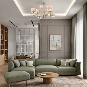 Люстра потолочная *84*-64 см, 8*E14*40W, Lumion LATTI 8262/8C, никель, серый