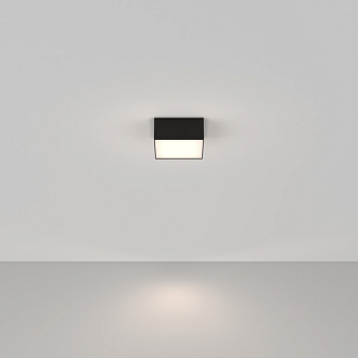 Накладной светильник 12*12*6 см, LED, 12W, 4000К, Maytoni Technical Zon C032CL-12W4K-SQ-B черный