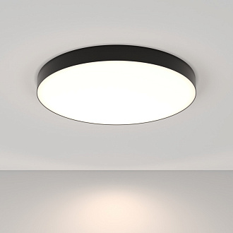 Накладной светильник 60*60*6 см, LED, 90W, 4000К, Maytoni Technical Zon C032CL-90W4K-RD-B черный