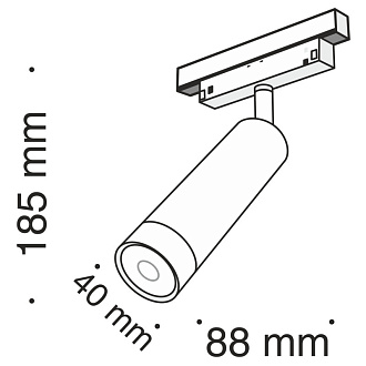 Светодиодный светильник 7W, 4000K Maytoni Track Lamps TR019-2-7W4K-B черный