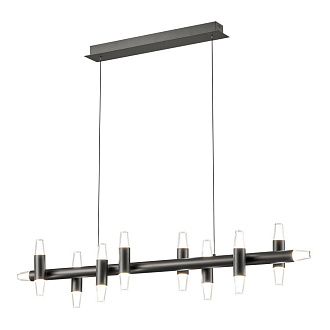 Линейно-подвесной светильник *100*45-120 см, 18*led*2W, 4000K, Lussole Hopkins LSP-7405, черный