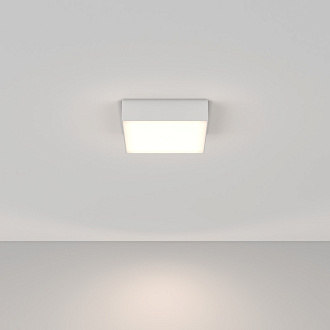 Накладной светильник 22*22*6 см, LED, 24W, 4000К, Maytoni Technical Zon C032CL-24W4K-SQ-W белый