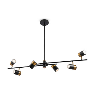 Светильник 97 см, Freya FR5201PL-06B, черный-латунь