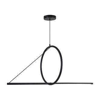 Подвесной светильник SUSPENSION CERCLE ET TRAIT – GRAPHITE SATINE L120 120*45*45 см, 1*LED*25W, 3000K, ImperiumLoft 40.1282-0, Чёрный