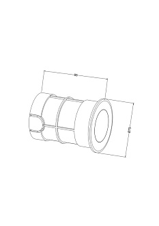 Встраиваемый светильник 7,5*9,5 см, LED*3W, 3000 К, Flash O044DL-L3S3K Maytoni Outdoor, Серебро