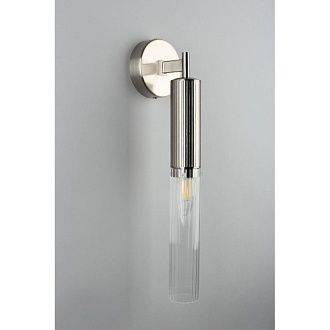Бра 10*10*43 см, 1*E14, 40W, Aployt KASIA APL.327.21.01, никель