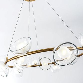 Подвесной светильник 75*50/100 см, 15хG4 MODESTYLE MS.6015.15 BS латунь
